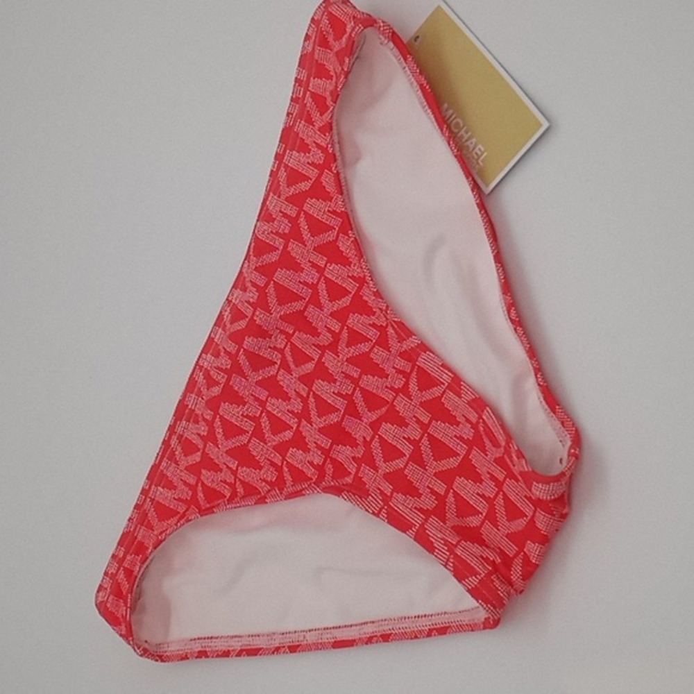 MICHAEL Michael Kors Logo‎ Bikini Swim Bottom Sangria XS